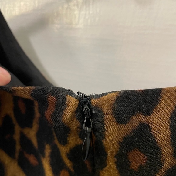 Vintage Carolina Herrera x Saks 5th Ave Leopard Long Sleeve Dress USA Made - Picture 6 of 11